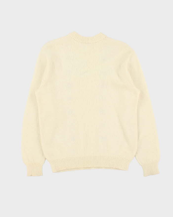 Vintage Snowy Peak Wool & Mohair Jumper - M