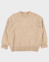 Vintage 1990s Speckled Wool Hand Knit Oversized Women's Crewneck Jumper - M