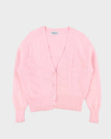 Vintage 1990s Amoretti Baby Pink Angora Women's Cardigan - S