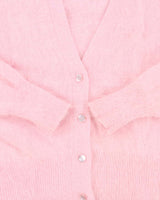 Vintage 1990s Amoretti Baby Pink Angora Women's Cardigan - S