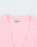 Vintage 1990s Amoretti Baby Pink Angora Women's Cardigan - S