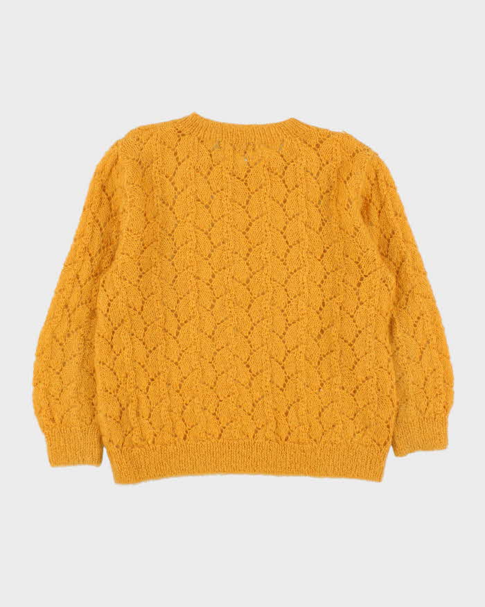 Vintage 1980s Sofil Hand Knit Mohair Wool Women's Crewneck Jumper - M