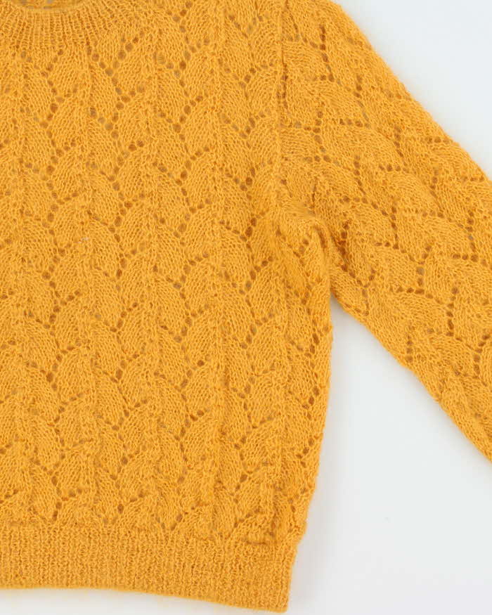 Vintage 1980s Sofil Hand Knit Mohair Wool Women's Crewneck Jumper - M