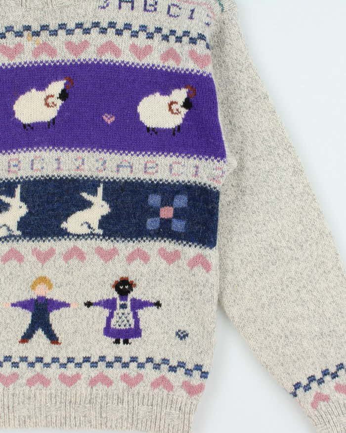 Vintage 1990s Woolrich Wool Patterned Women's Knit Jumper - L