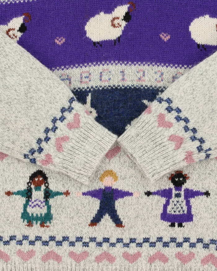 Vintage 1990s Woolrich Wool Patterned Women's Knit Jumper - L