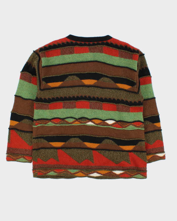 Vintage 1990s Sidrik's Baby Alpaca Women's 3D Knit Cardigan - L