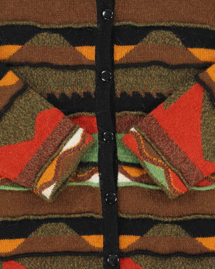 Vintage 1990s Sidrik's Baby Alpaca Women's 3D Knit Cardigan - L