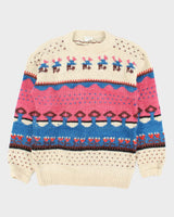 Vintage Handmade Peru Wool Jumper - L