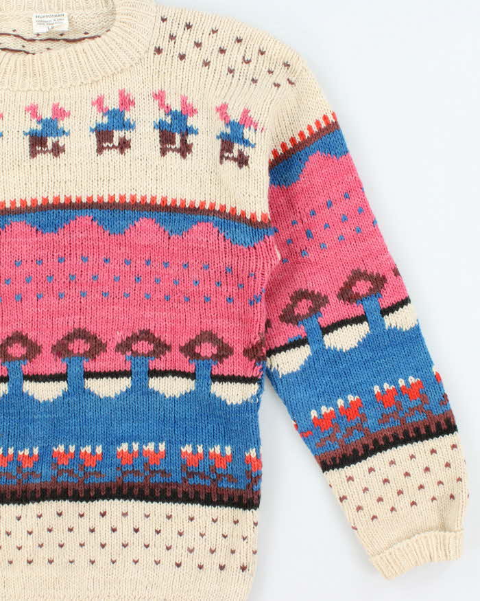 Vintage Handmade Peru Wool Jumper - L