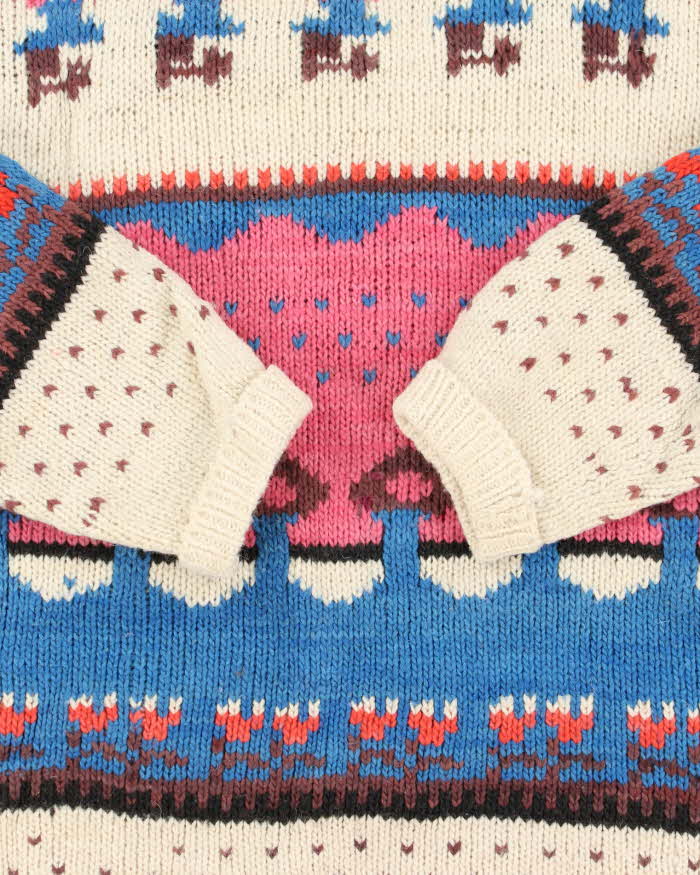 Vintage Handmade Peru Wool Jumper - L