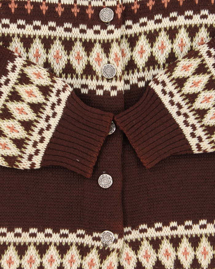 Vintage 60s Jerslid Swis Knit Cardigan - L
