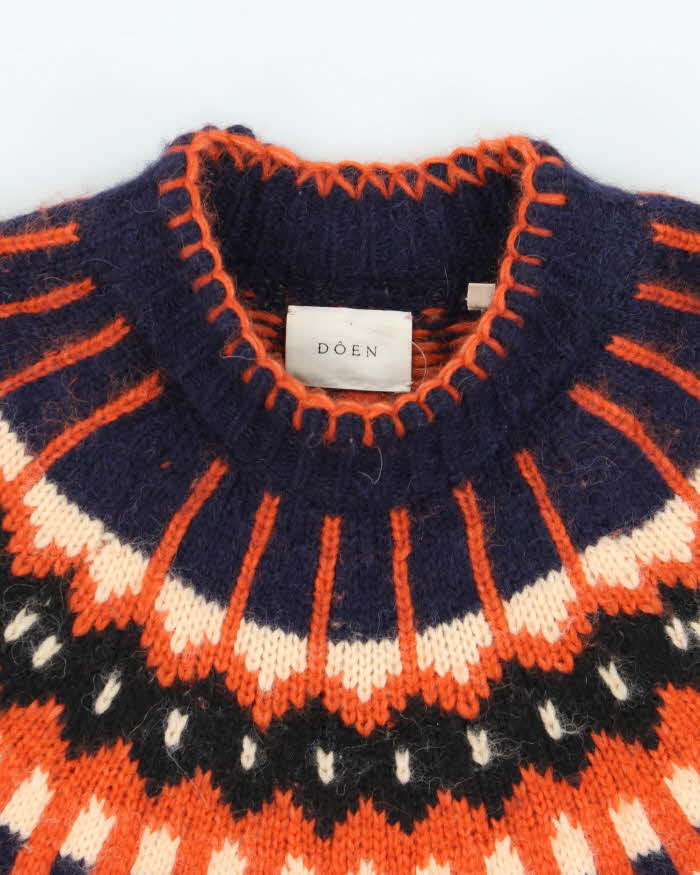 Doen Fair Isle Alpaca Knit Jumper - M