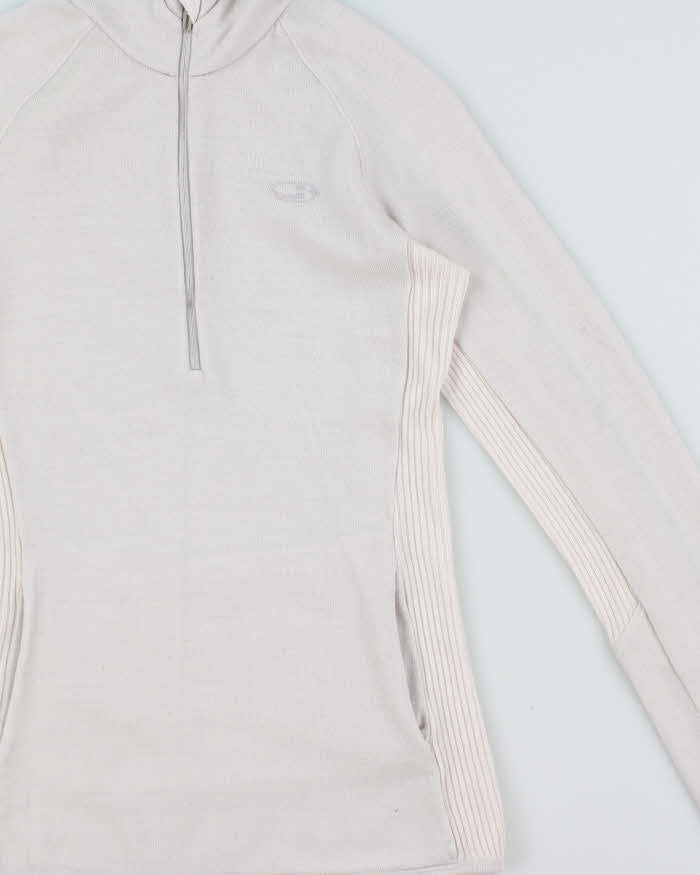 Vintage Icebreaker Merino Wool Women's Half-Zip Knit Hoodie - M