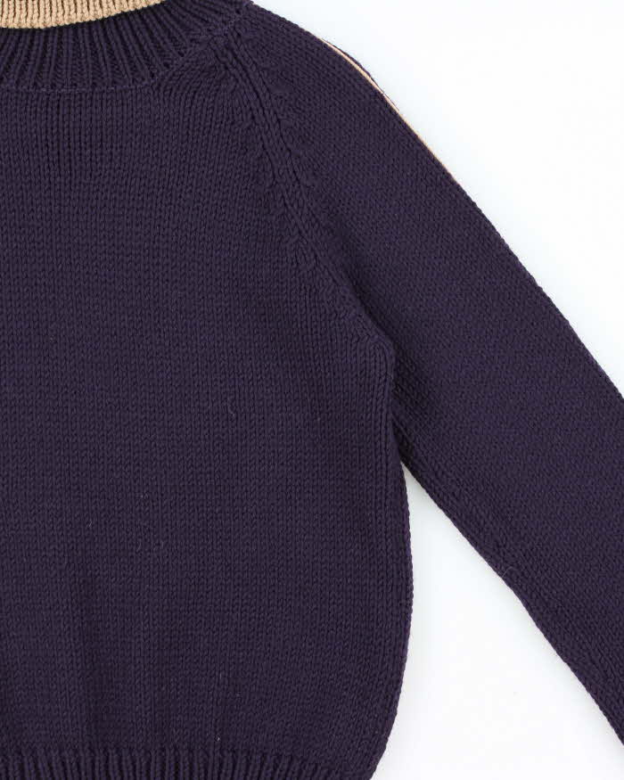 Vintage AW2001 Prada Sport Women's Chunky Wool Ribbed Roll Neck