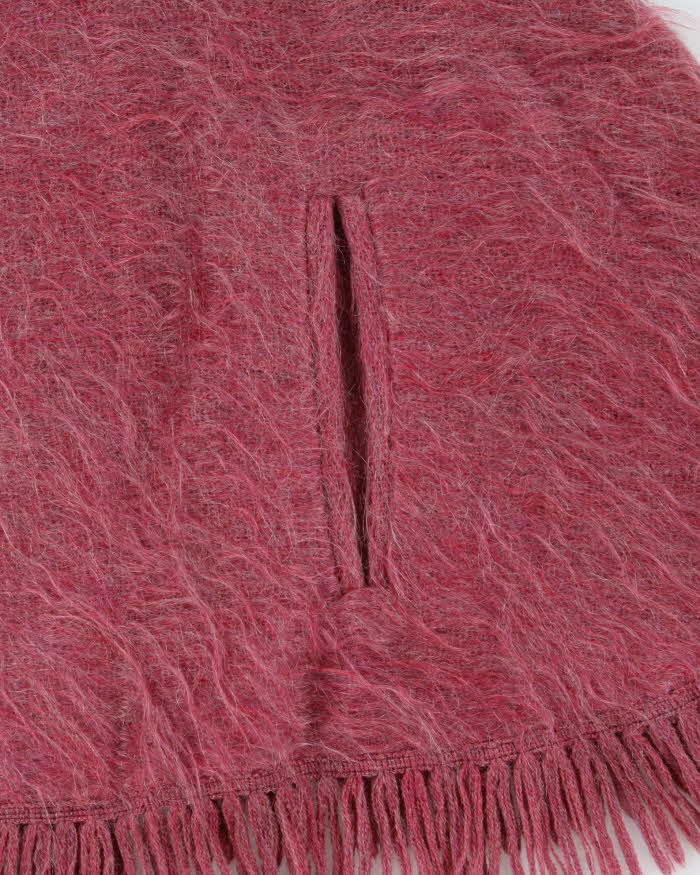 Vintage 1960s Andrew Stewart Scottish Mohair Wool Knit Women's Cape - M