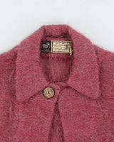 Vintage 1960s Andrew Stewart Scottish Mohair Wool Knit Women's Cape - M