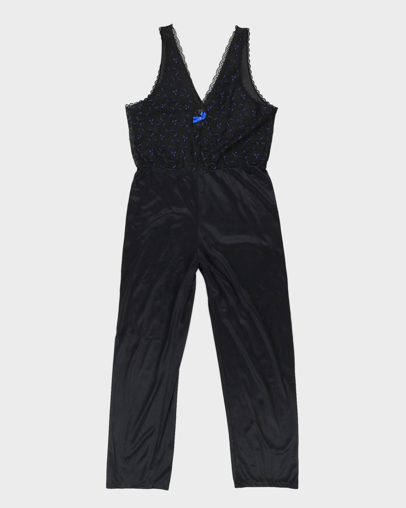 Vintage 1980s Black Lingerie Jumpsuit - M
