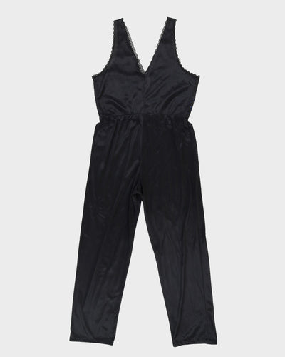 Vintage 1980s Black Lingerie Jumpsuit - M