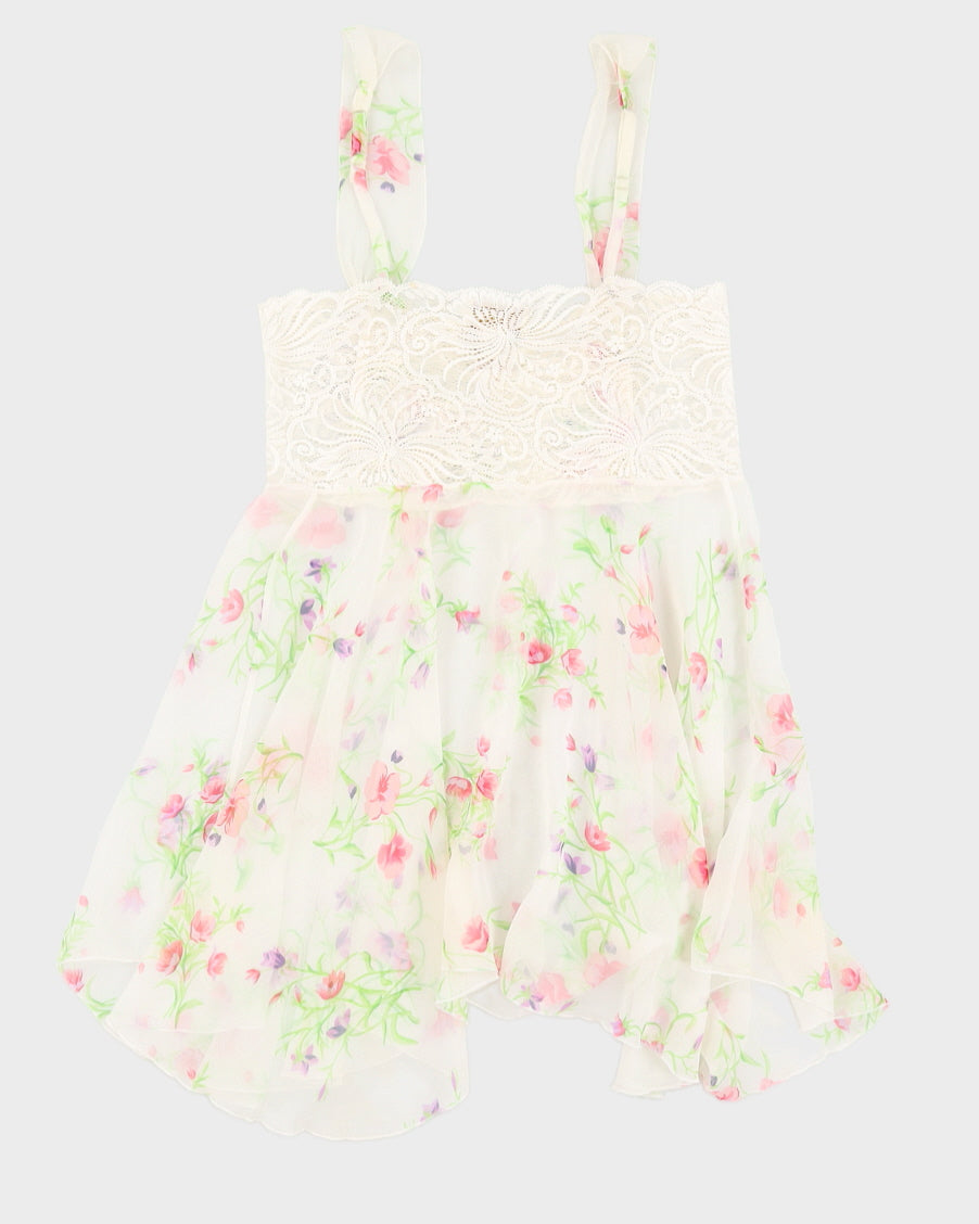 Vintage 90s Victoria's Secret Floral Lace Slip Dress - S
