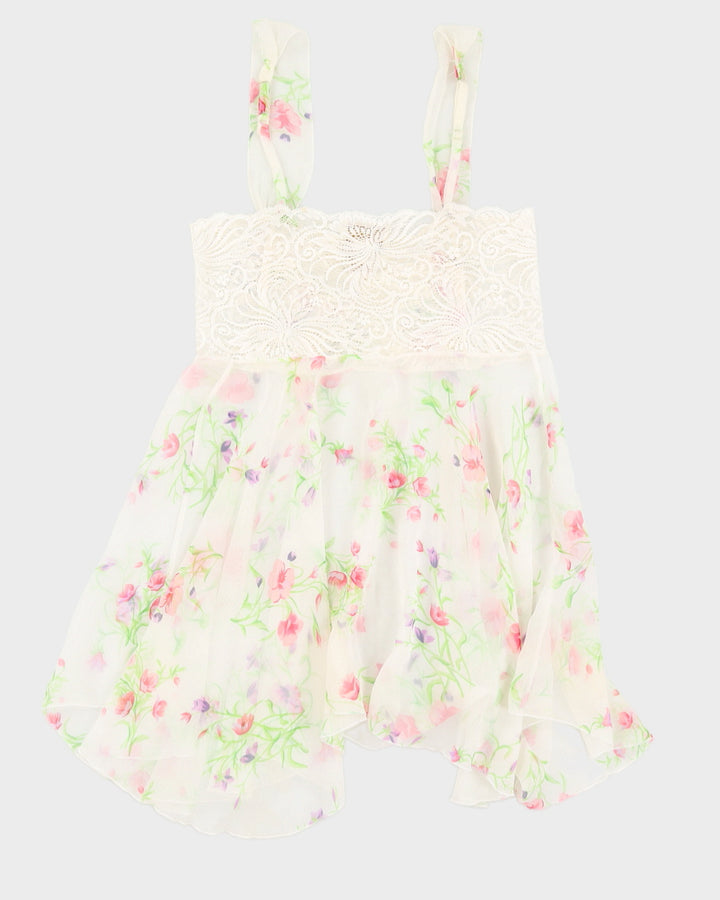 Vintage 90s Victoria's Secret Floral Lace Slip Dress - S