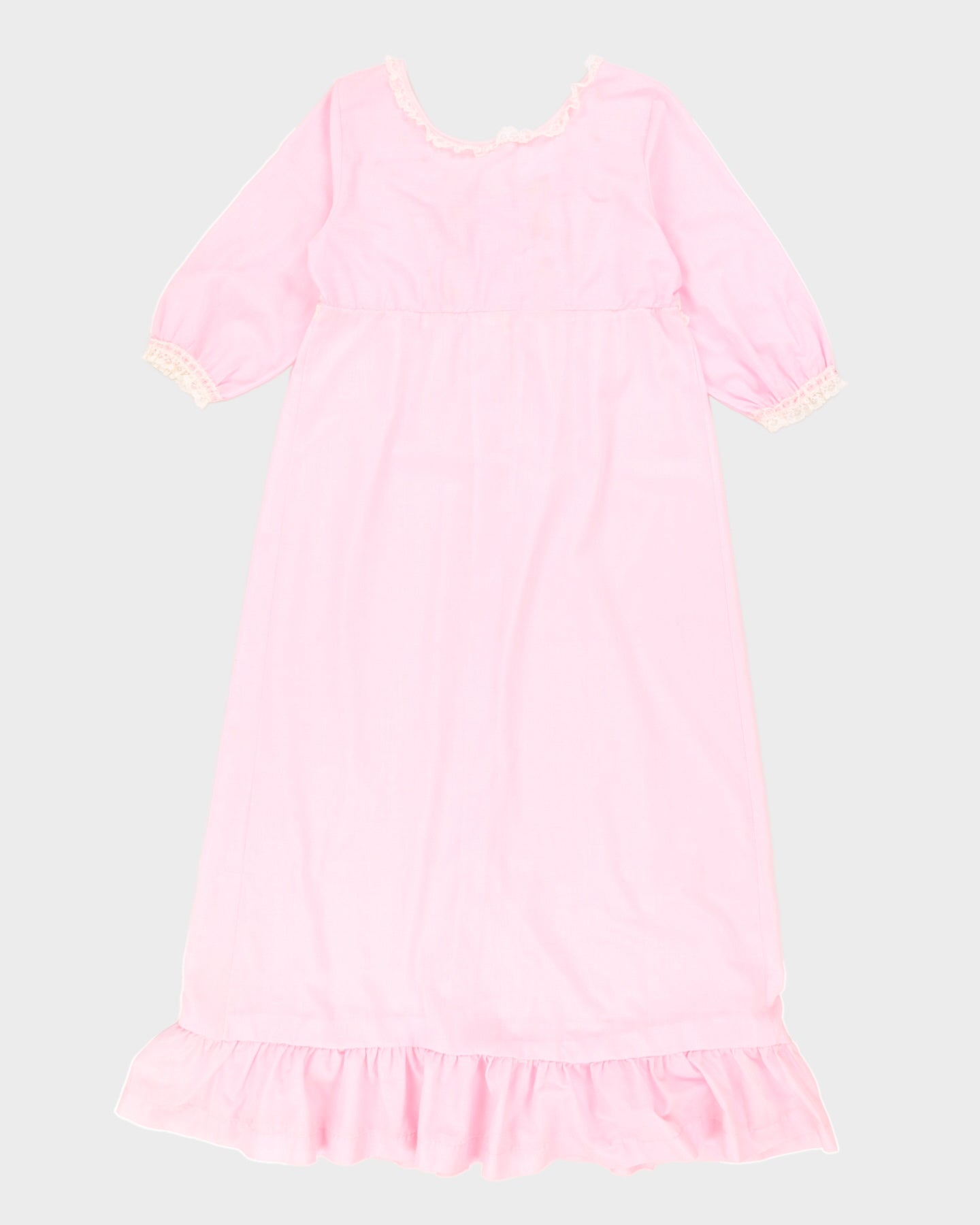 Vintage 70s Chardin Pink Floral Nightgown - L