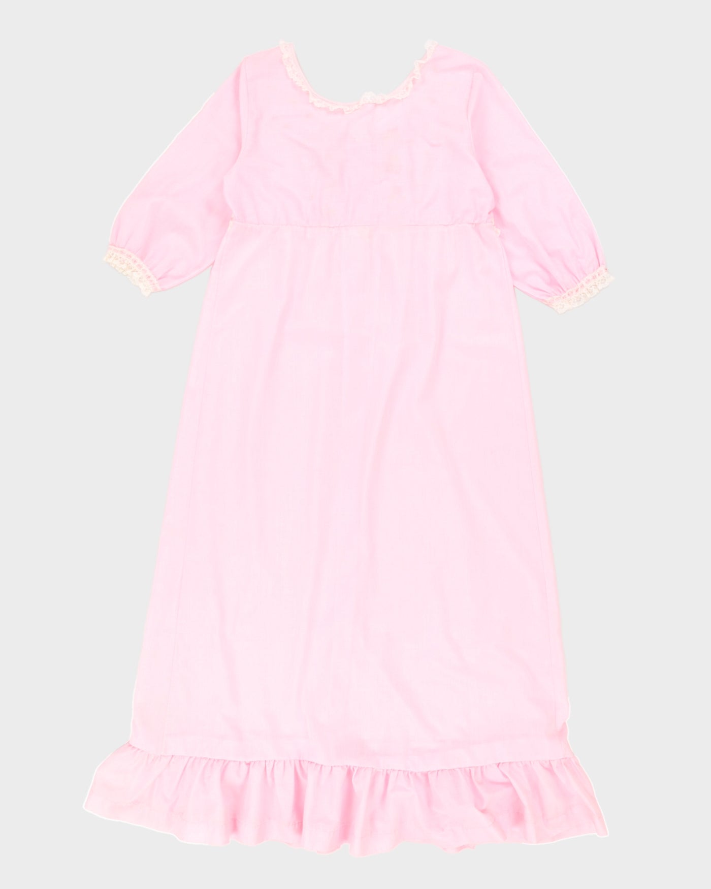 Vintage 70s Chardin Pink Floral Nightgown - L