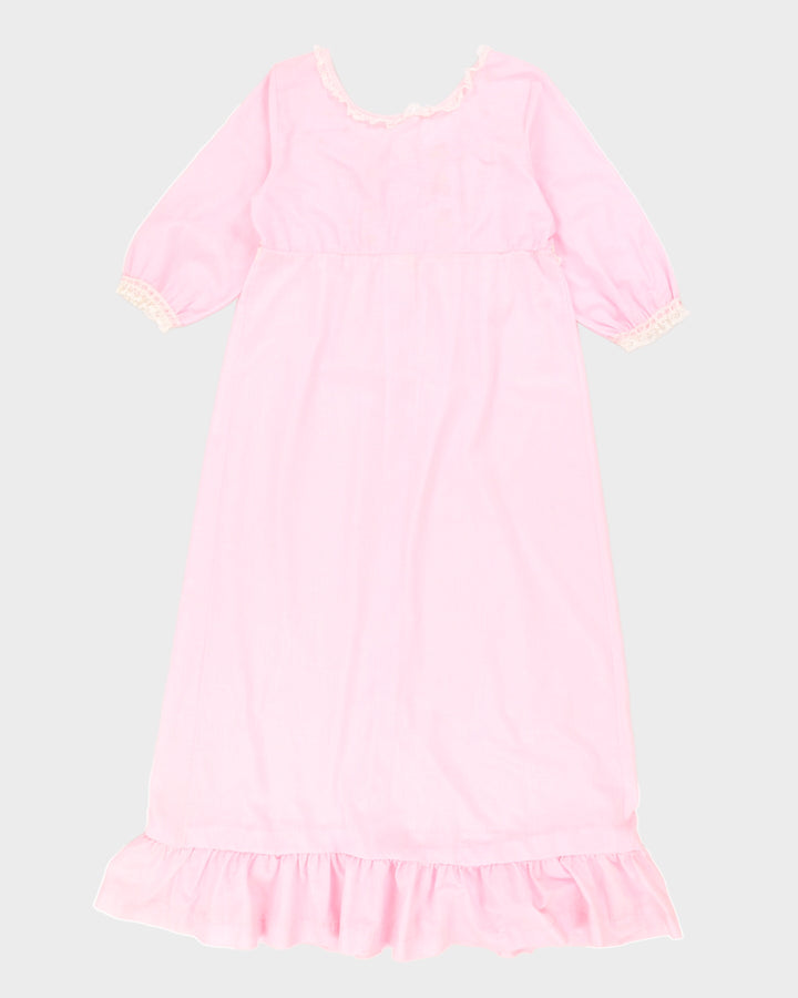 Vintage 70s Chardin Pink Floral Nightgown - L