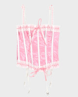 Y2K 00s Shirley Of Hollywood Pink Sateen Corset - S