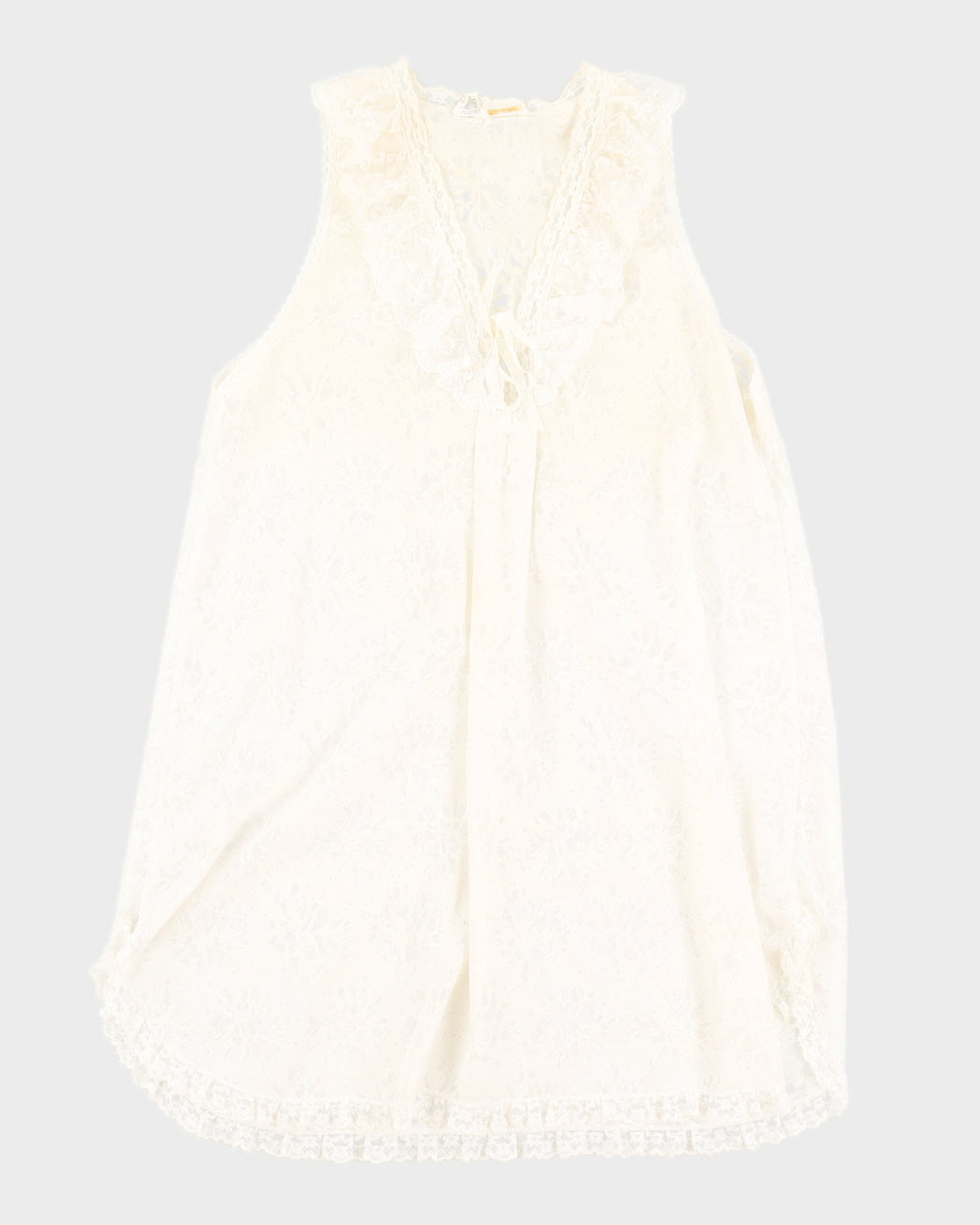 1990s Cream Lingerie Slip Dress - L