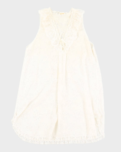 1990s Cream Lingerie Slip Dress - L