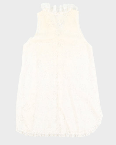 1990s Cream Lingerie Slip Dress - L