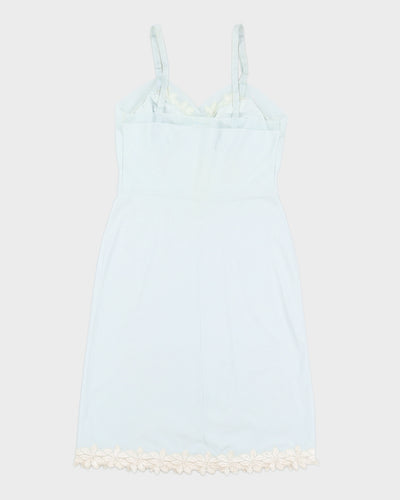 Blue Lingerie Slip Dress - XS