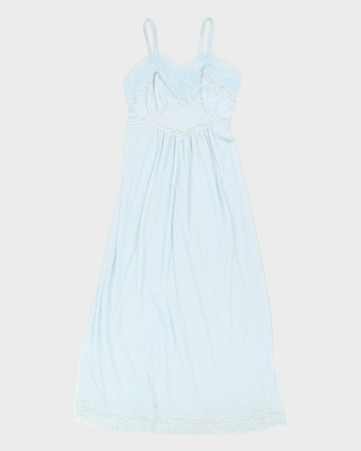 1960s Blue Lingerie Slip Dress - XS