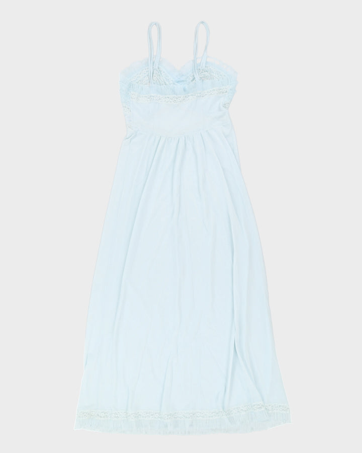 1960s Blue Lingerie Slip Dress - XS