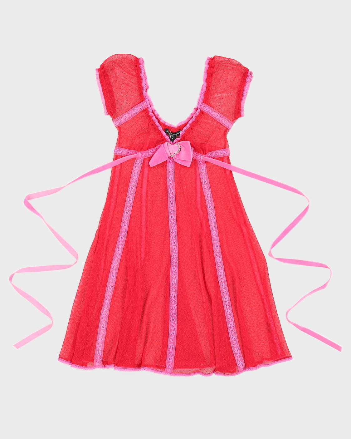 Betsey Johnson Pink Lace Dress - XXS