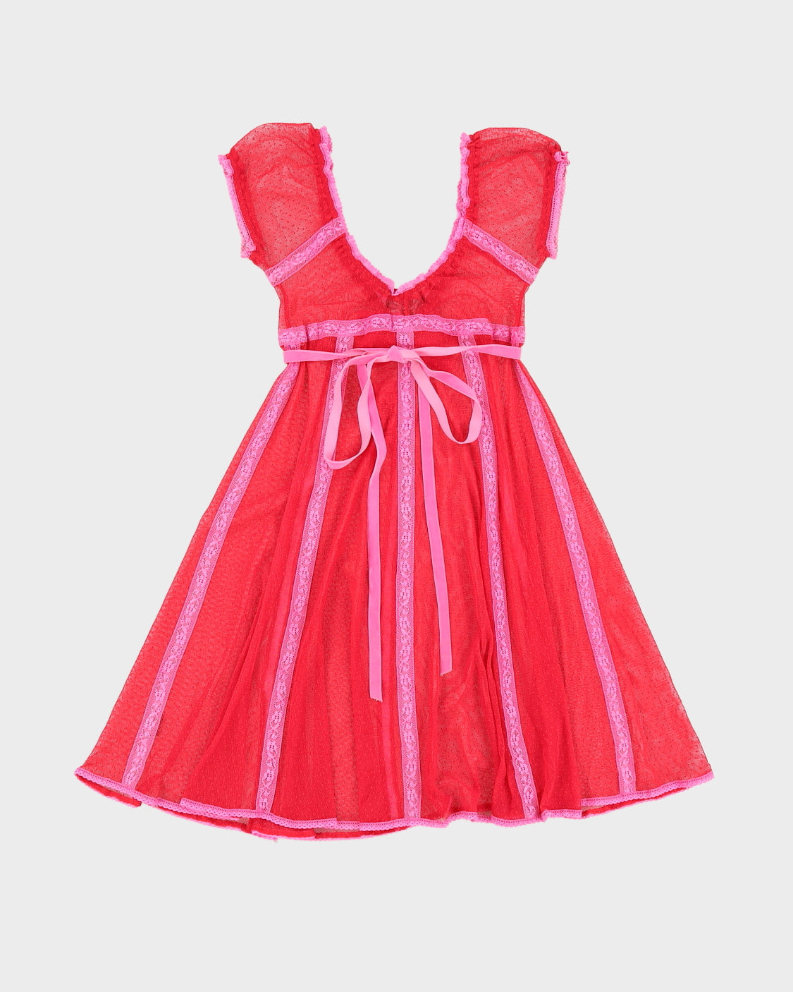 Betsey Johnson Pink Lace Dress - XXS