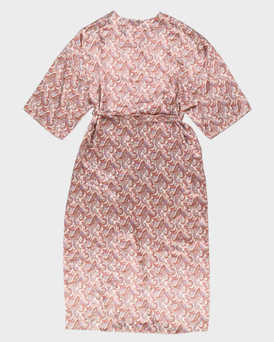 Vintage 70s Linda Paisley Sateen Robe - O/S