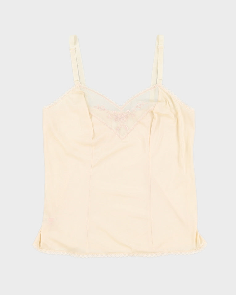 Vintage 80s St Michael Cream Lace Cami - M