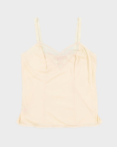 Vintage 80s St Michael Cream Lace Cami - M