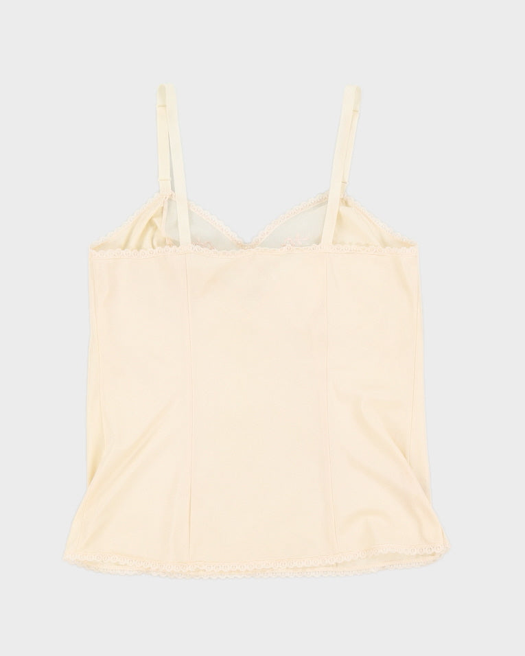 Vintage 80s St Michael Cream Lace Cami - M
