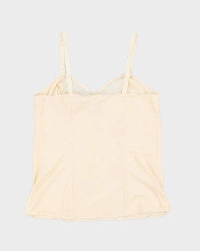 Vintage 80s St Michael Cream Lace Cami - M