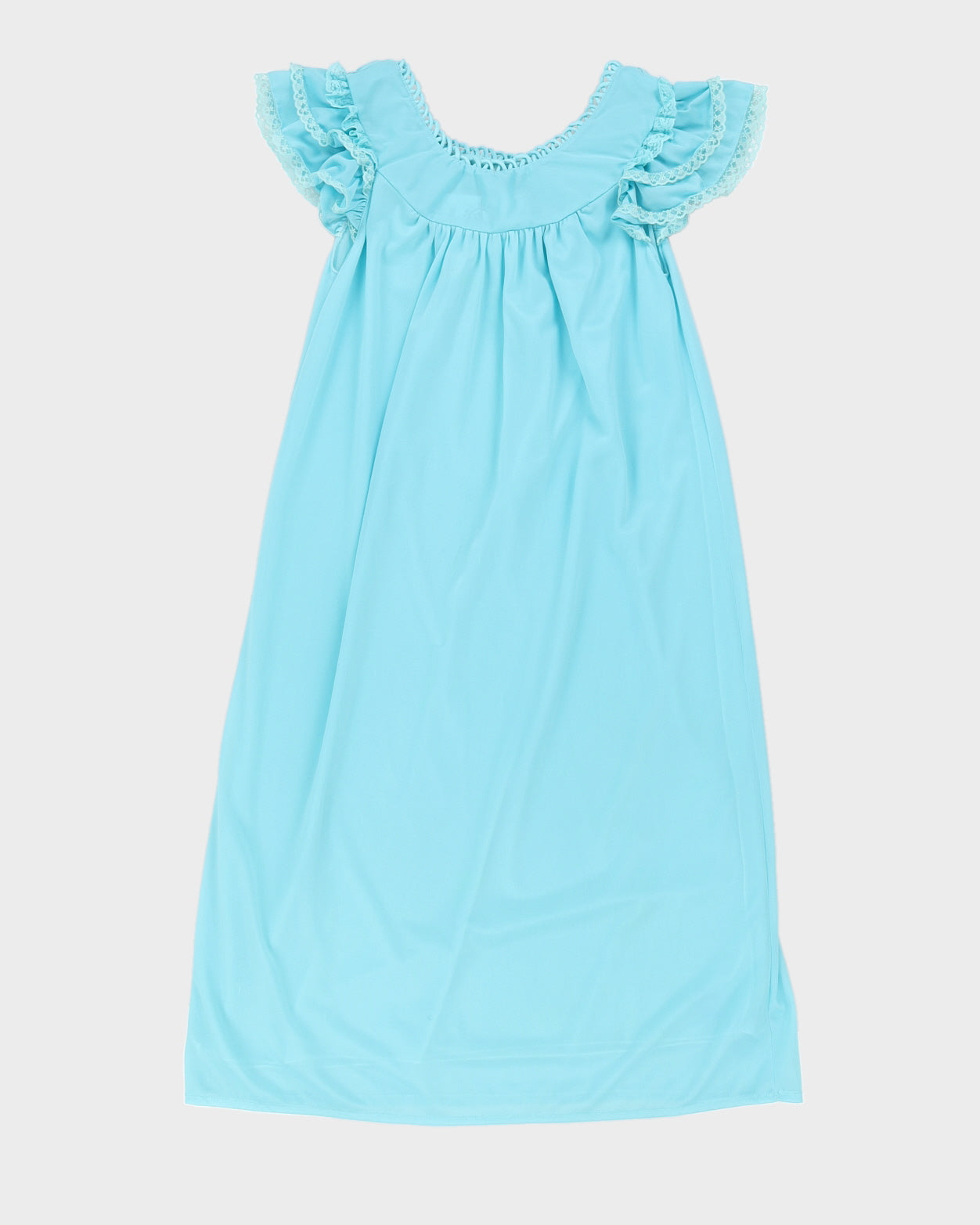 Vintage 70s Blue Lace Nightgown - M
