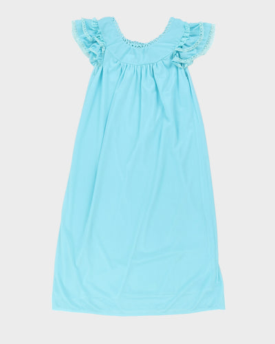 Vintage 70s Blue Lace Nightgown - M