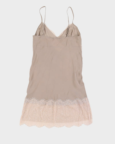 Silk Lace Slip Dress - S