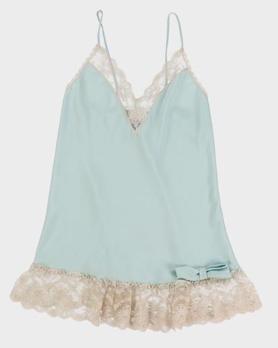 Vintage 80s Undercover Wear Blue Slip Dress - M