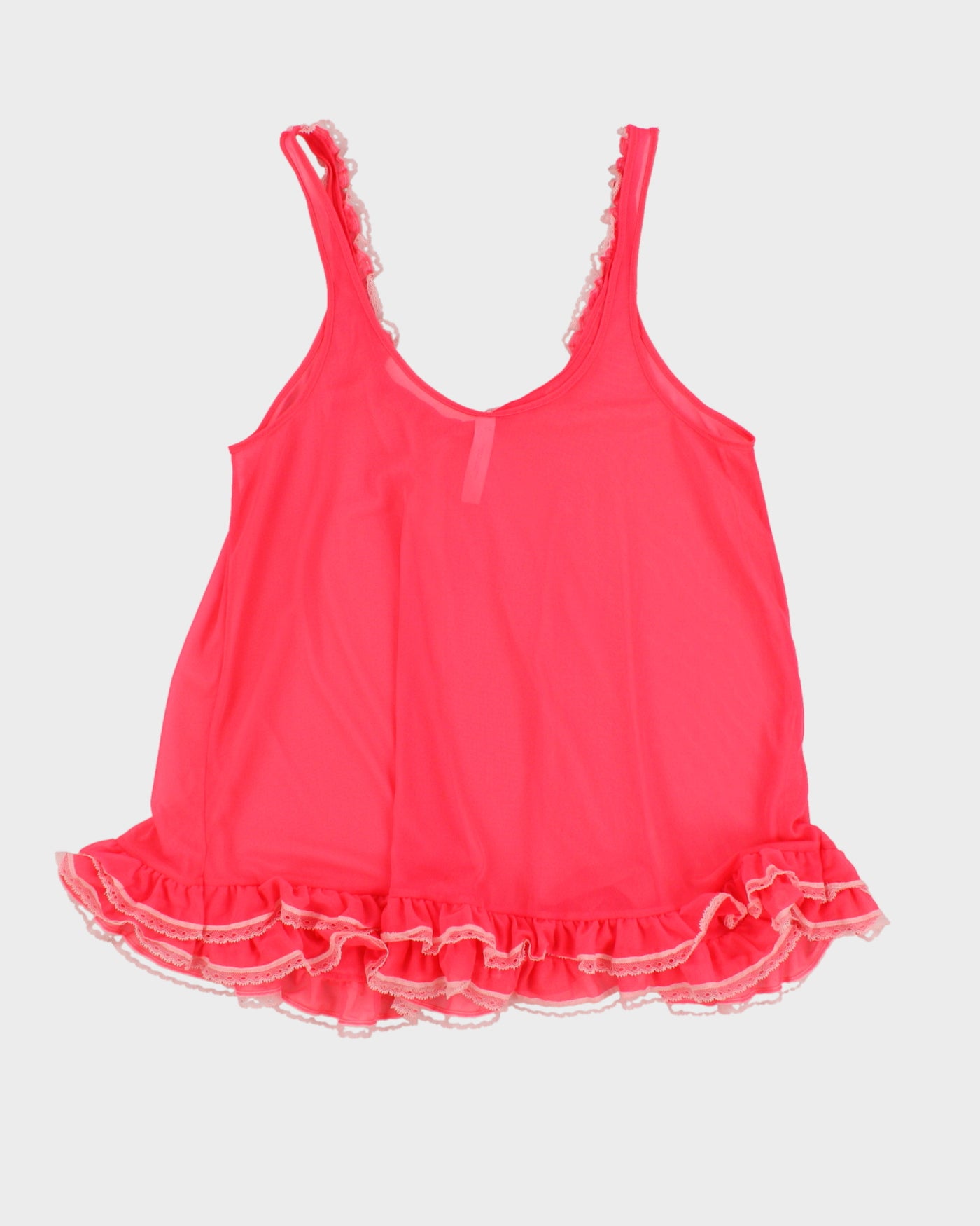 Victoria's Secret Hot Pink Sheer Slip Dress - S