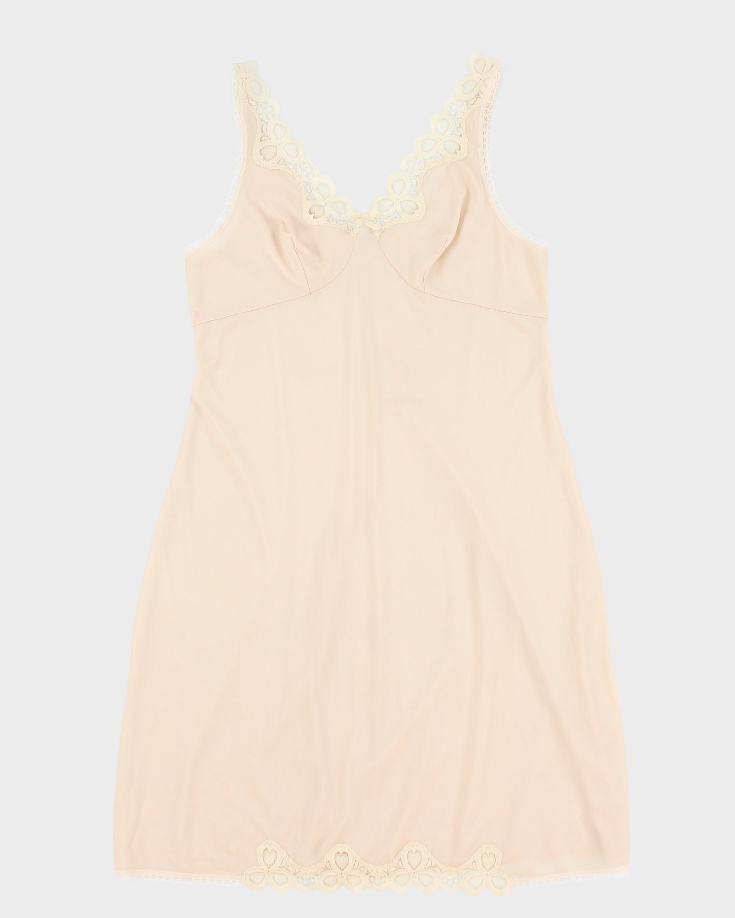 Vintage 60s Sissie Beige Slip Dress - M