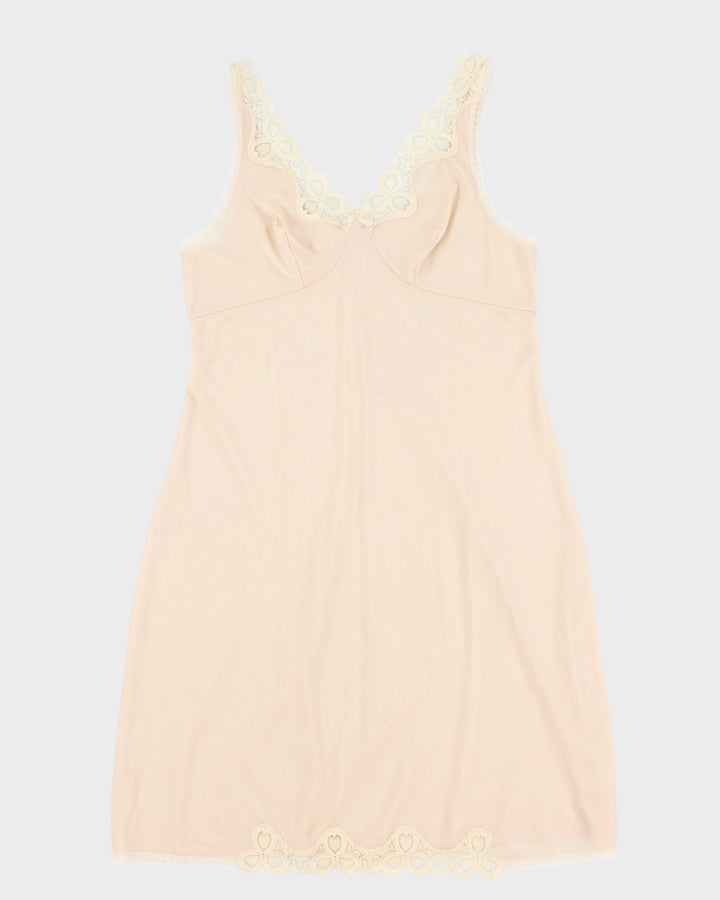 Vintage 60s Sissie Beige Slip Dress - M