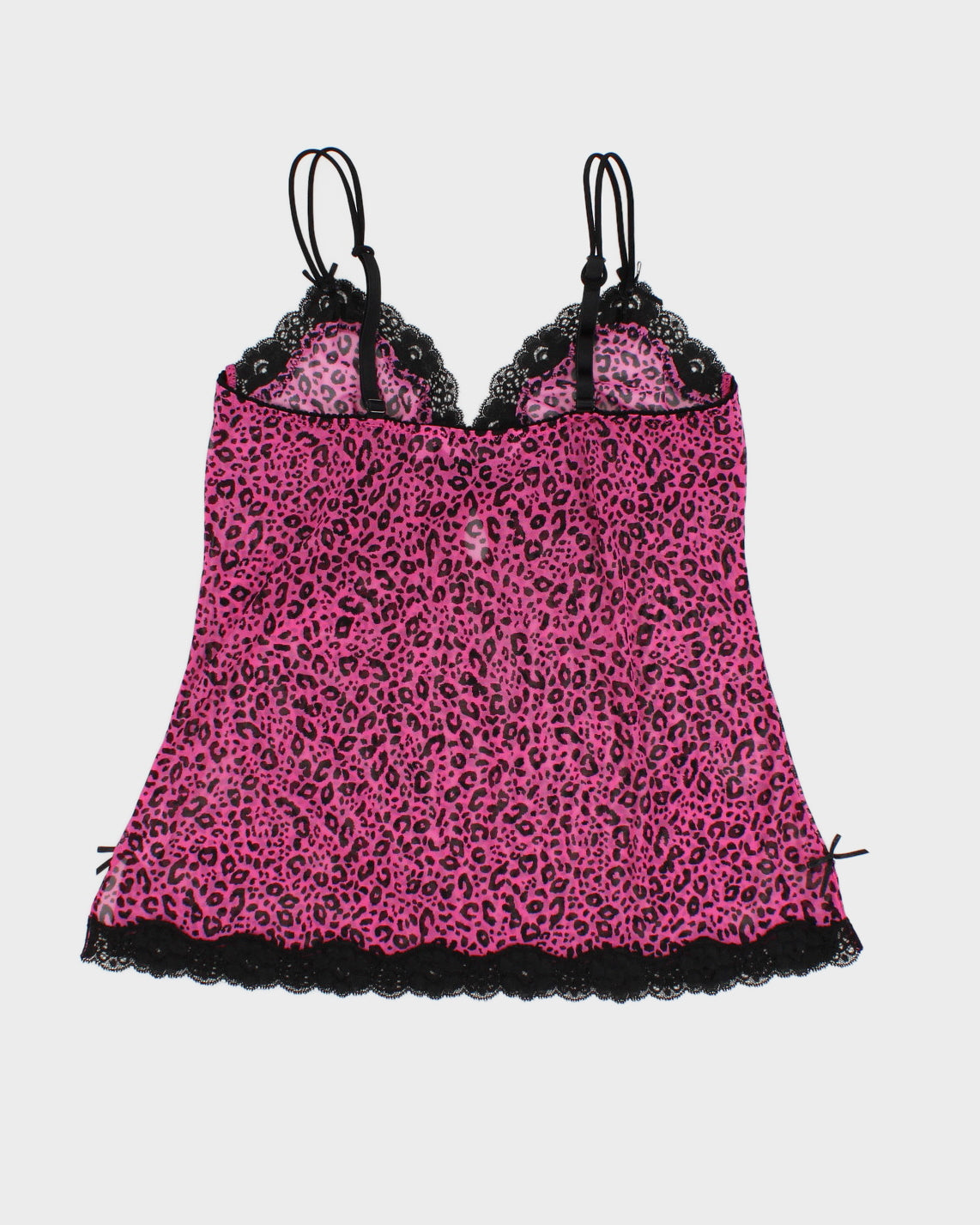 Y2K 00s La Vie En Rose Pink Leopard Print Camisole - S