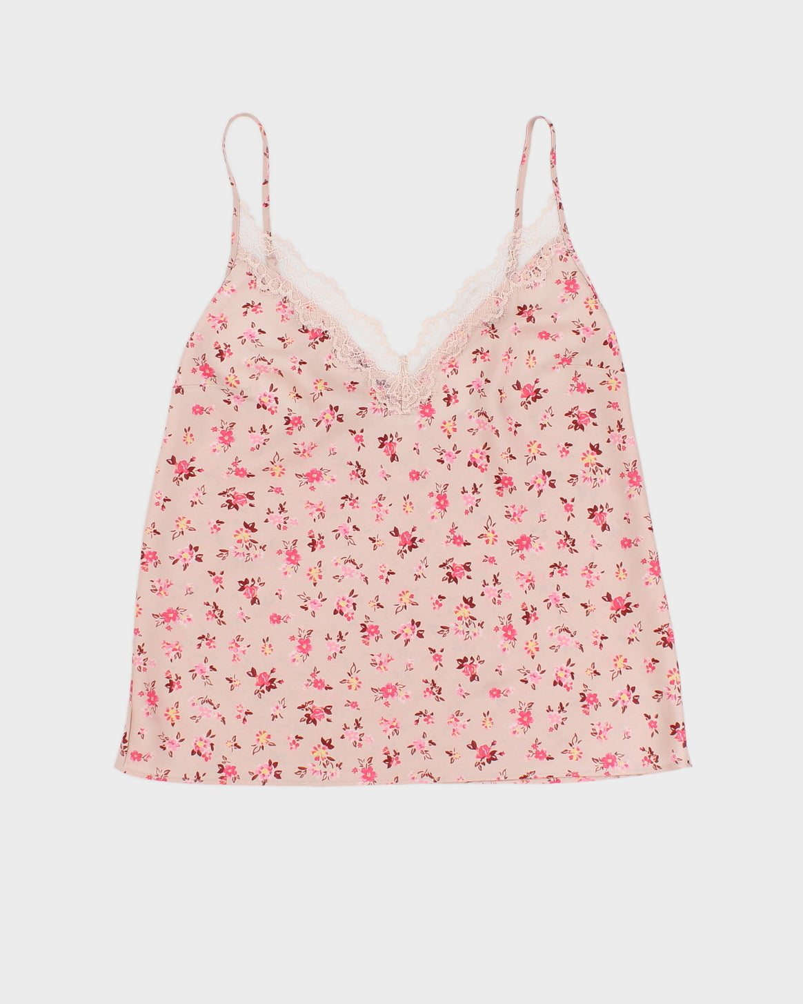 Y2K 00s Victoria's Secret Dusty Pink Floral Camisole - XS